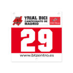 Dorsal BICI Trial 13,5x13,5cm - Campeonato de Madrid