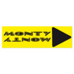 Flechas de Paso por Zona BICI Trial 4x13cm - Monty amarillo