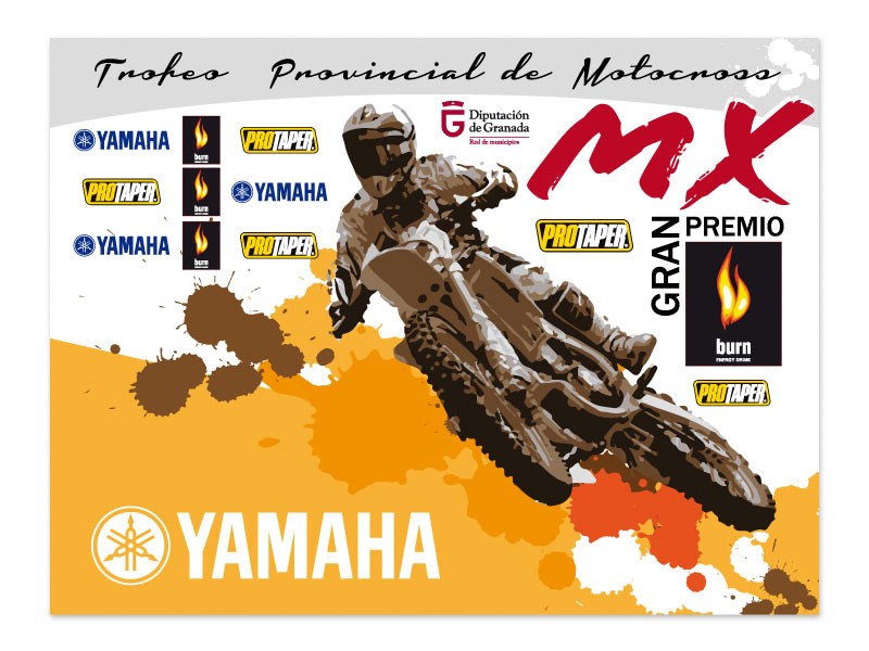 Pancarta Podium MOTO Motocross 4x3m - Trofeo Provincial Granada