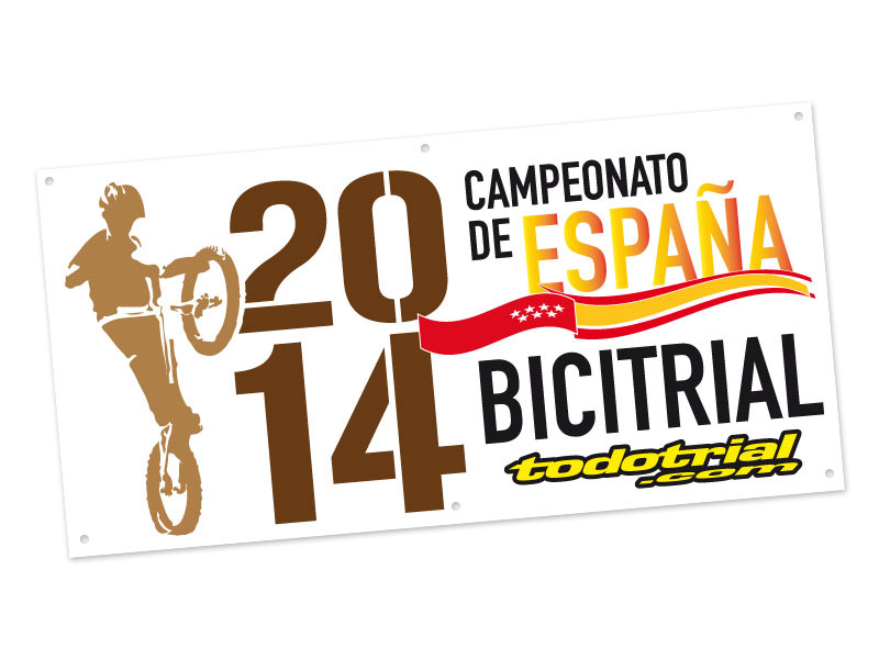 Pancarta Publicidad BICI Trial 2x1m - Campeonato de España