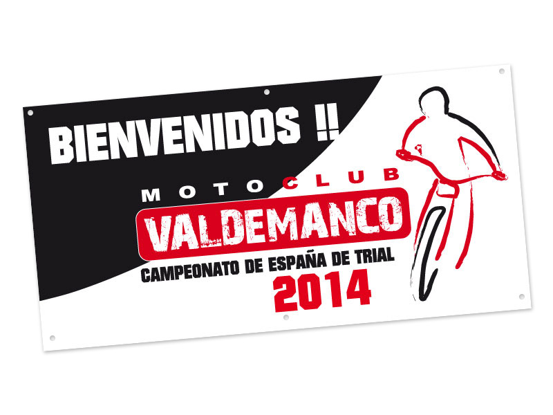 Pancarta Publicidad MOTO Trial 2x1m - Campeonato de España 2014