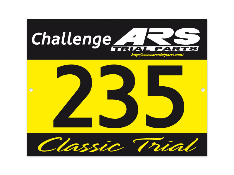 Placa Portanúmero Classic MOTO Trial 19x14,5cm - Challenge ARS